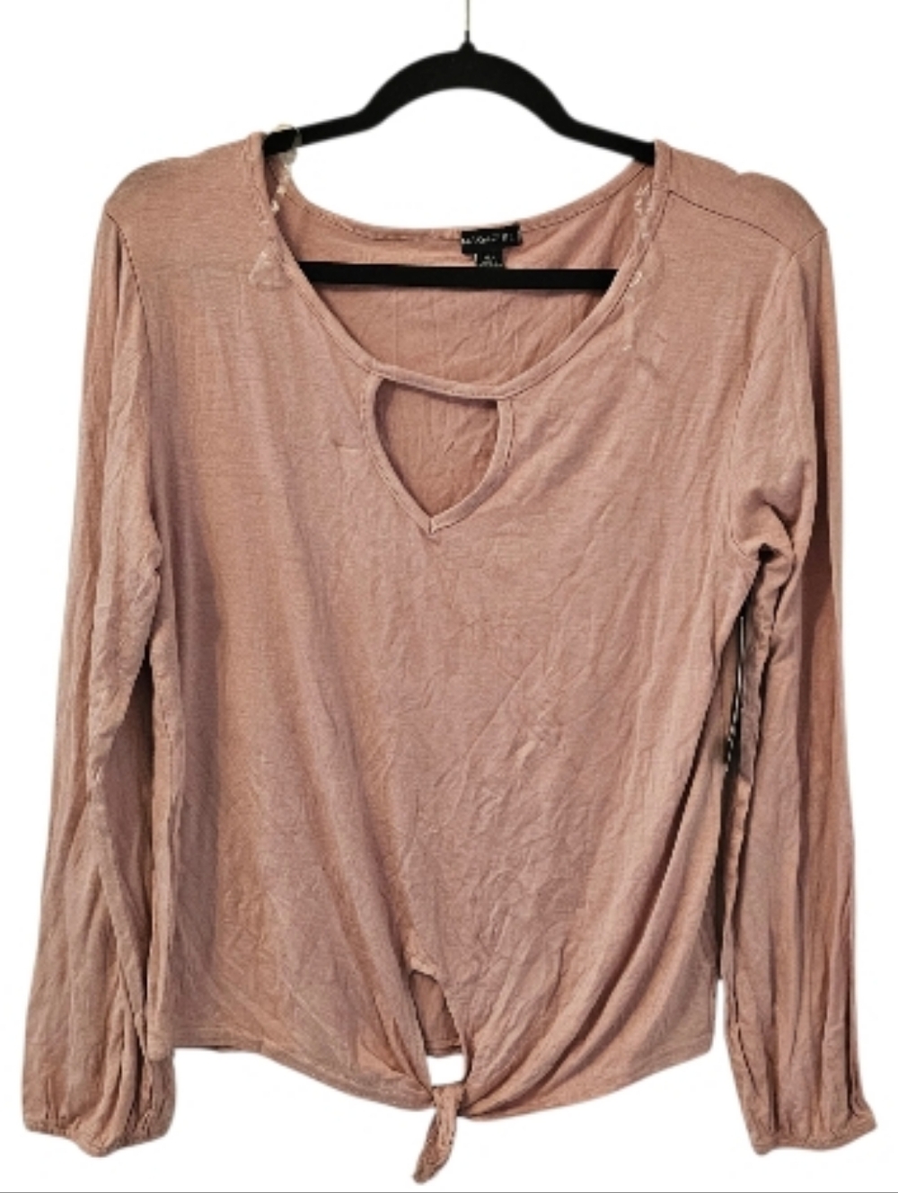 Pink Magazine Women's Front Tie Long Sleeve Top